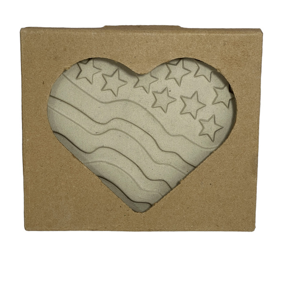 Pampered Chef Patriotic Heart Cookie Mold Final In Series Stoneware 2005 - Picture 1 of 7